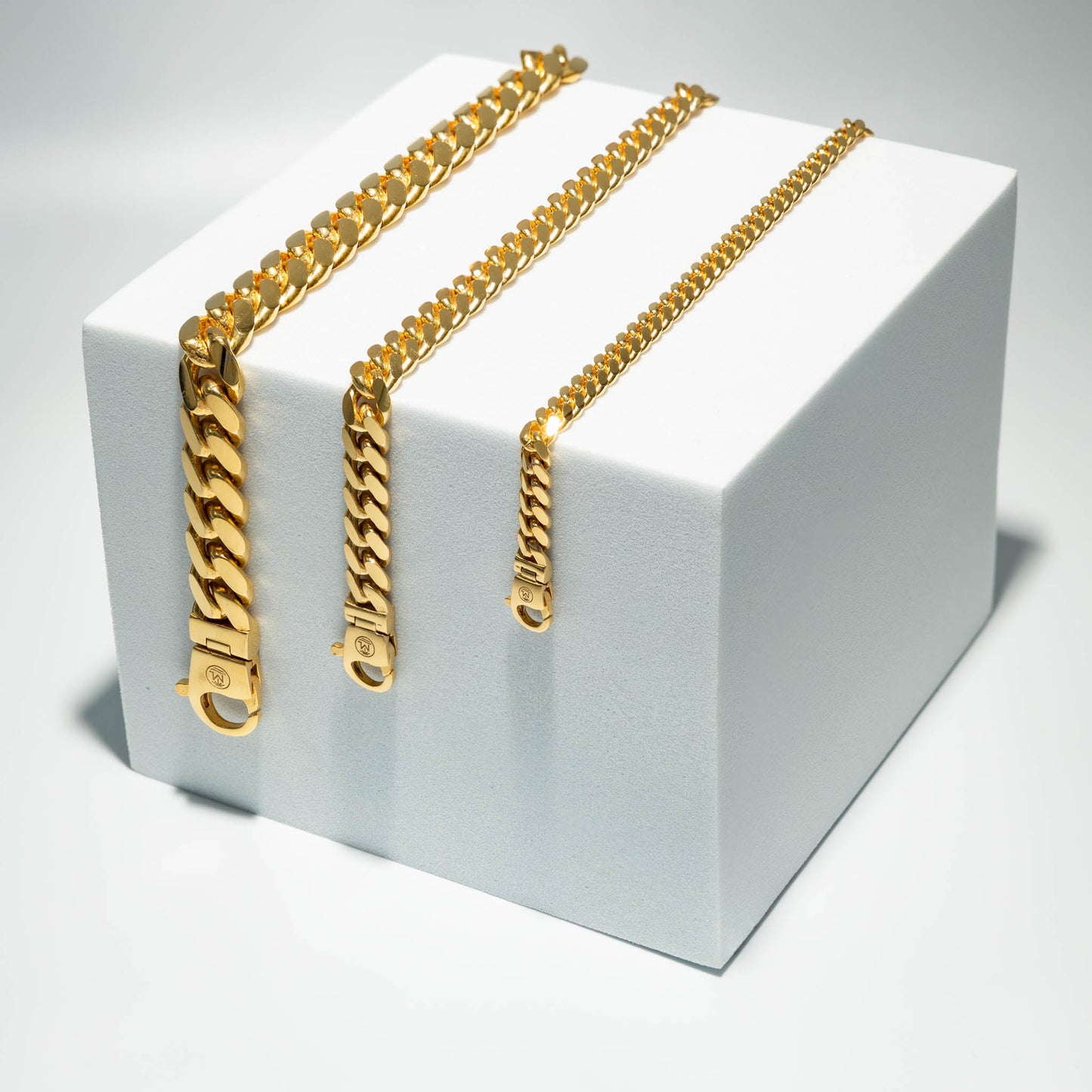 Gold Miami Cuban Bracelet Stack 15% off