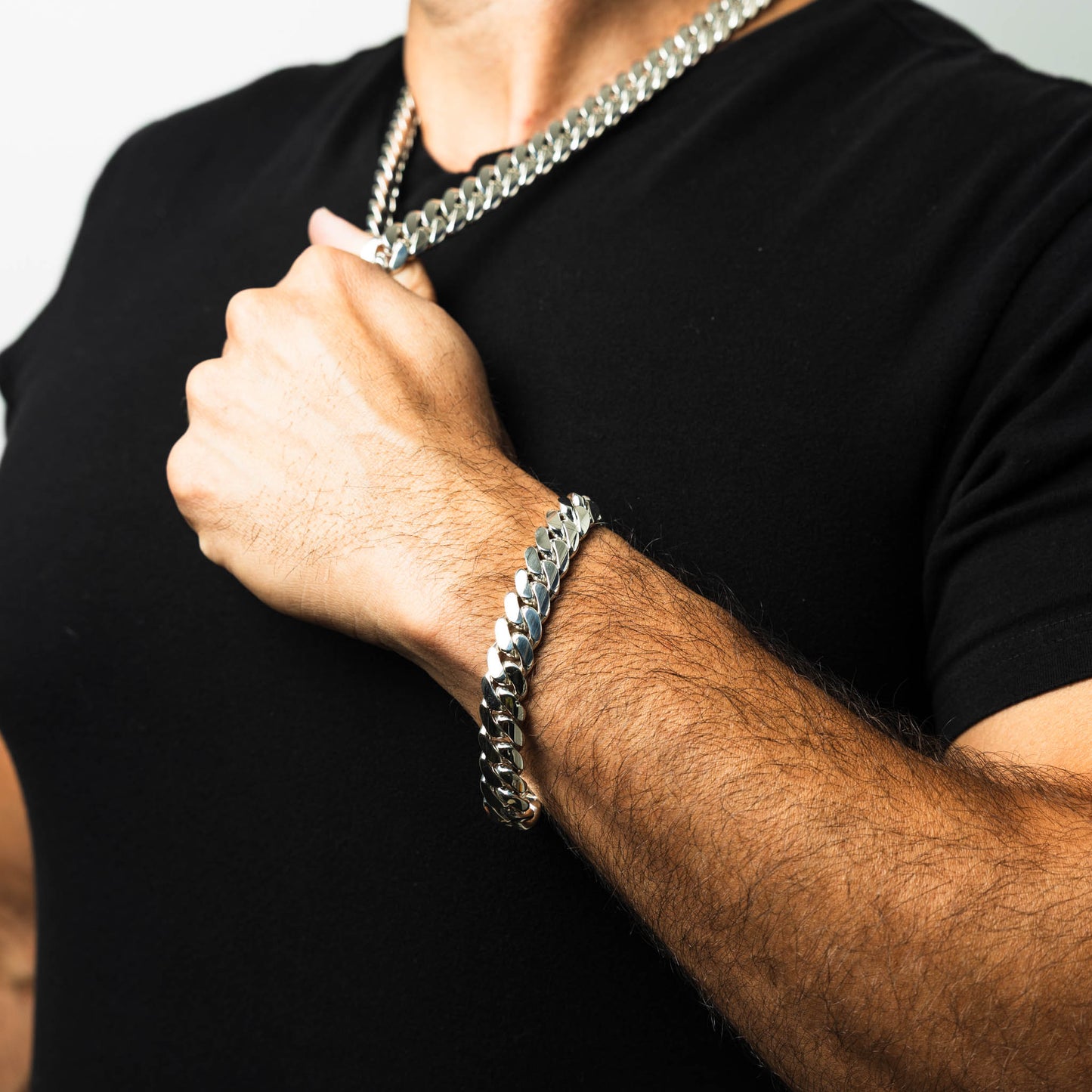 999 Handmade Silver Miami Cuban Bracelet 12mm