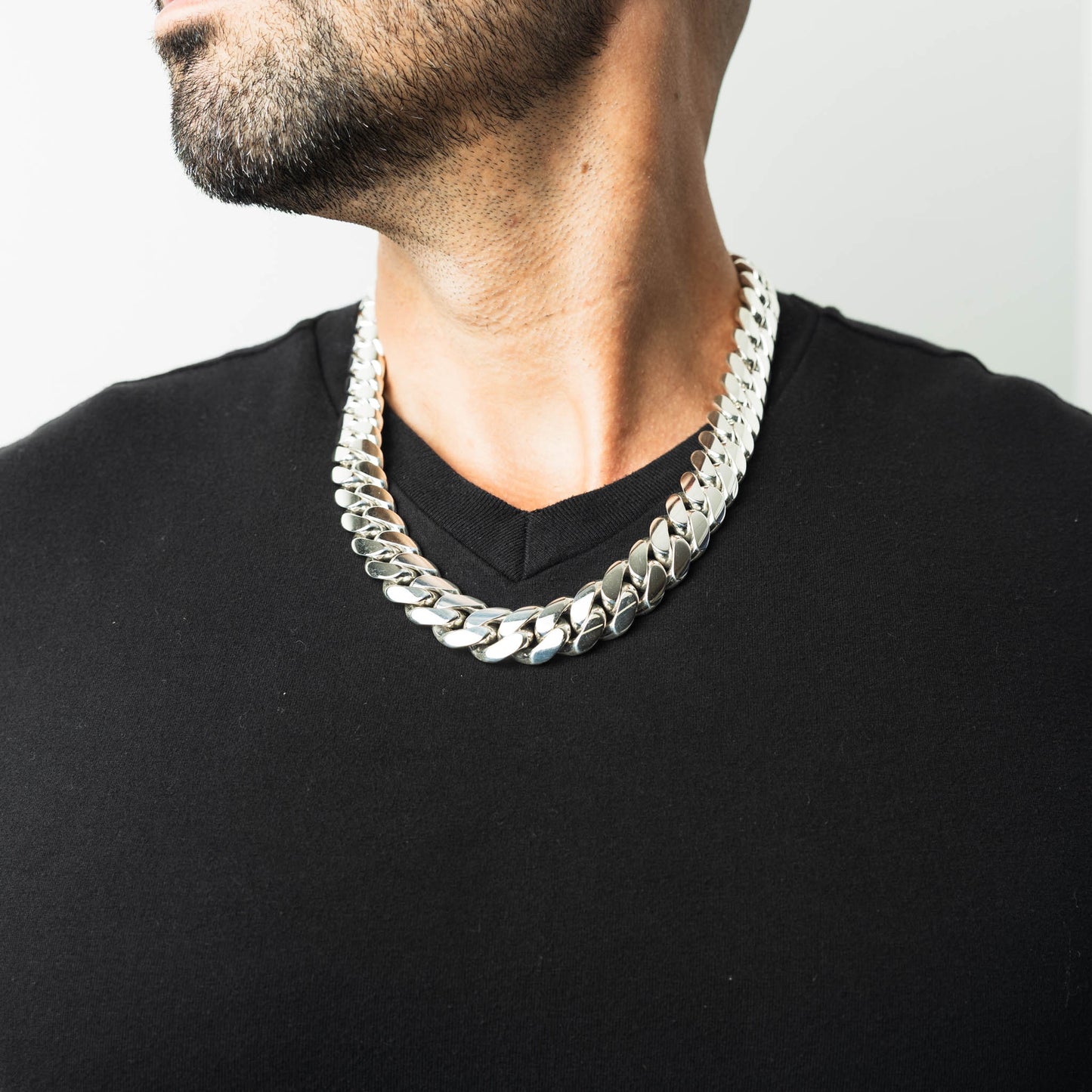 999 Handmade Silver Miami Cuban Chain 18mm