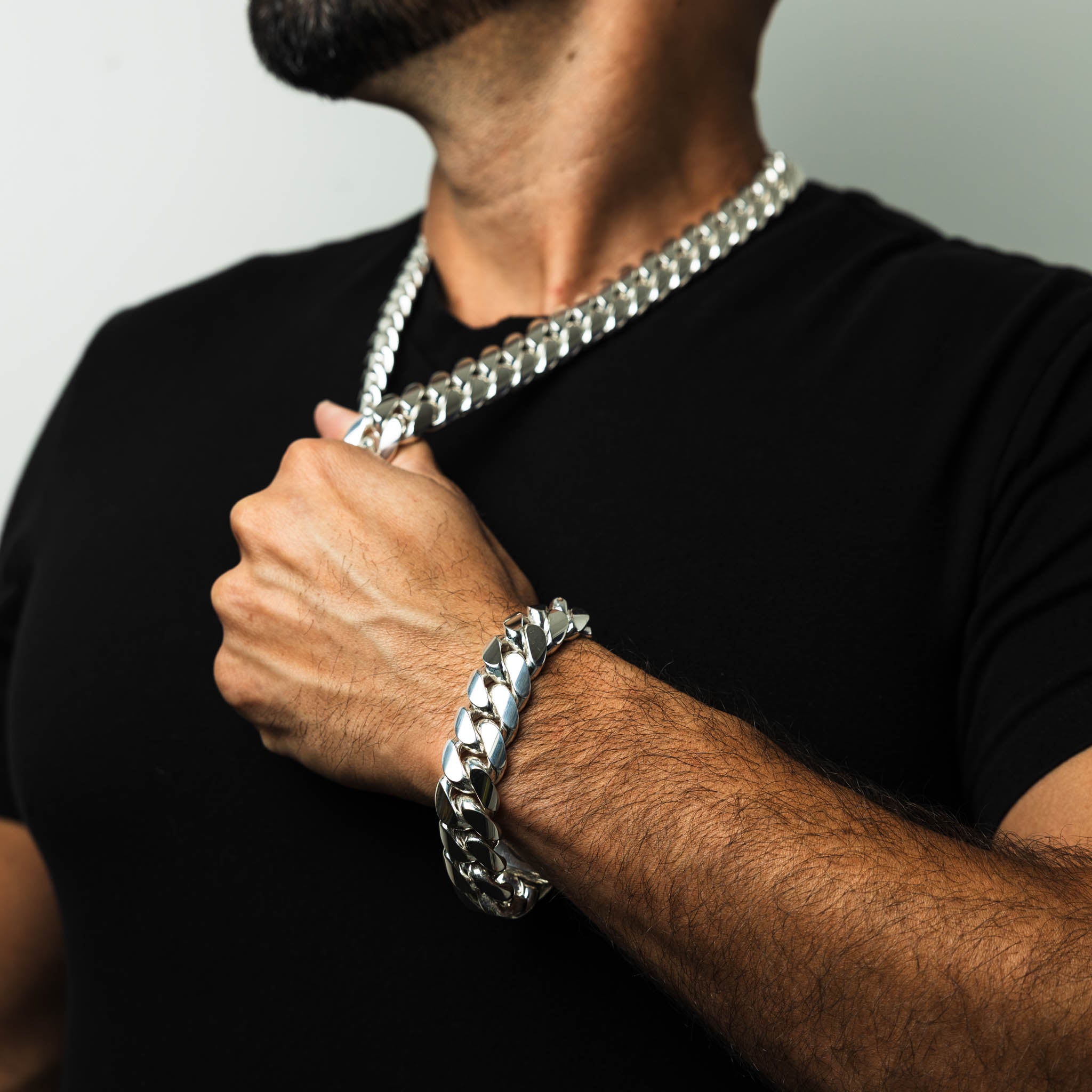 999 Handmade Silver Miami Cuban Bracelet 18mm – ML