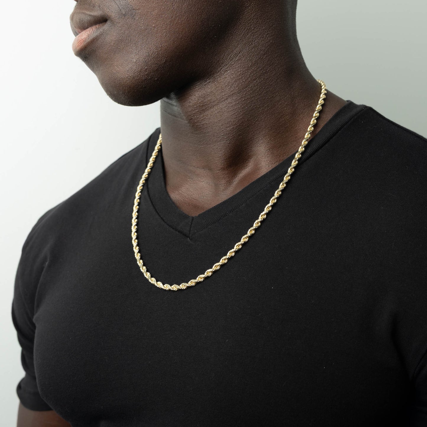 Solid Gold 5mm Diamond Cut Rope