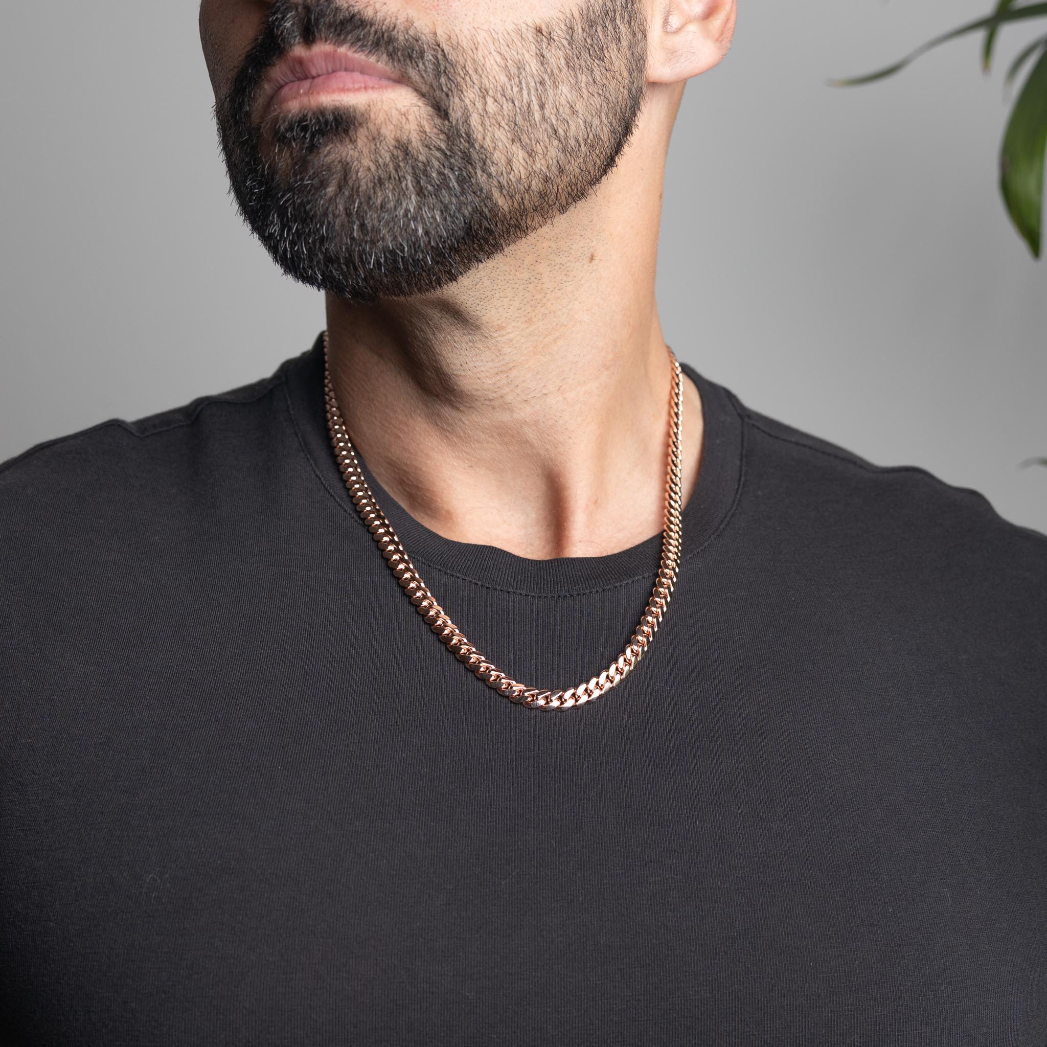 Zod Jewelry Stainless Steel Rose Gold Miami Hip Hop Cuban Link Chain - Necklace Or Bracelet (8-22mm)