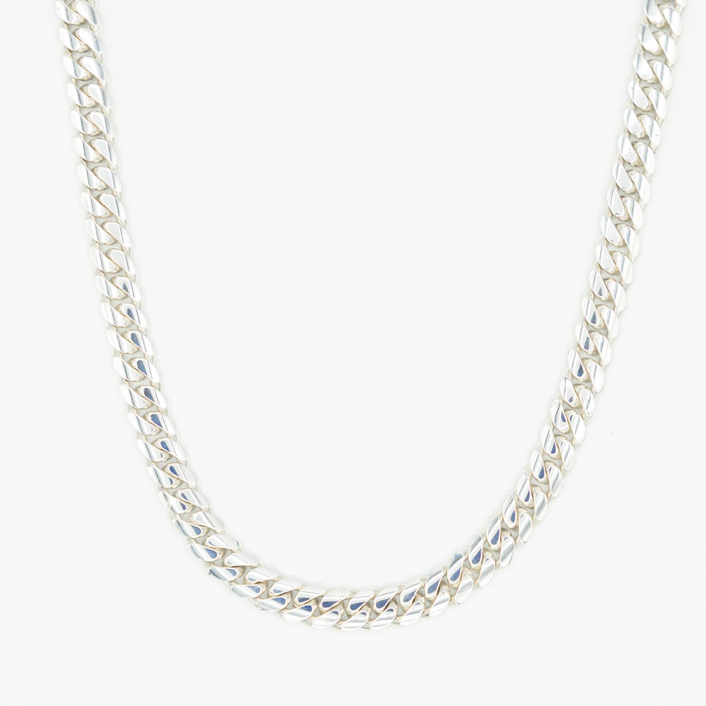 Pure Silver Miami Cuban Chain 10mm