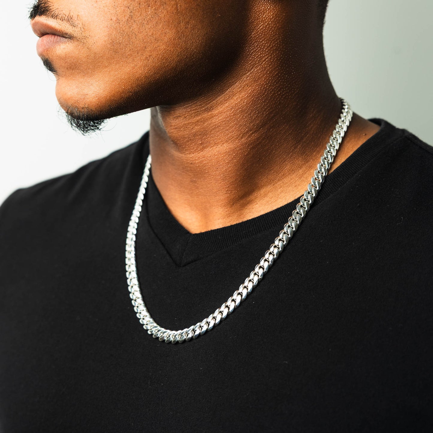 Pure Silver Miami Cuban Chain 8mm