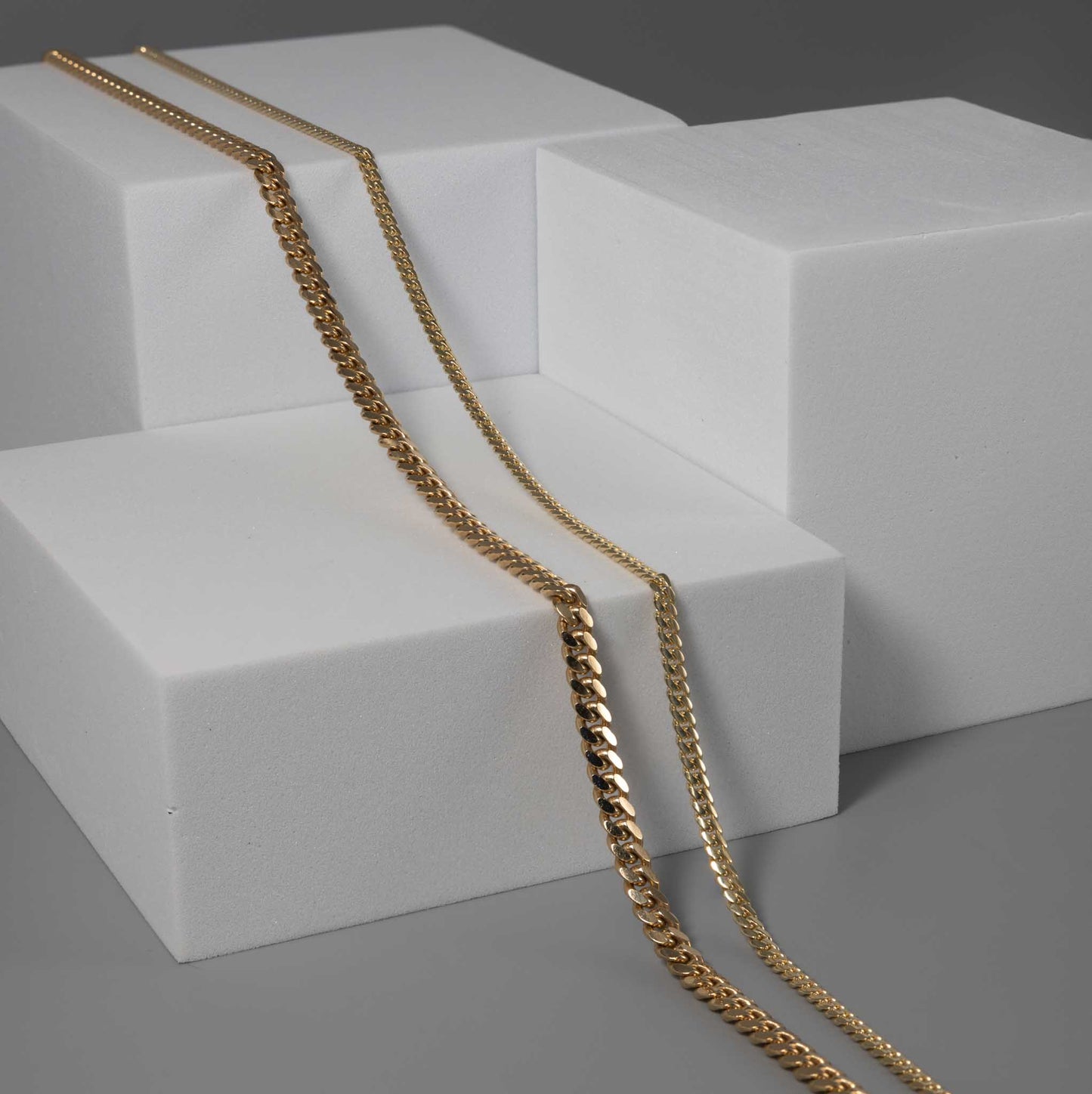 Solid Gold 3.5mm Miami Cuban Chain 14K