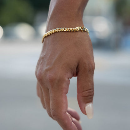 Gold Miami Cuban Bracelet 5mm