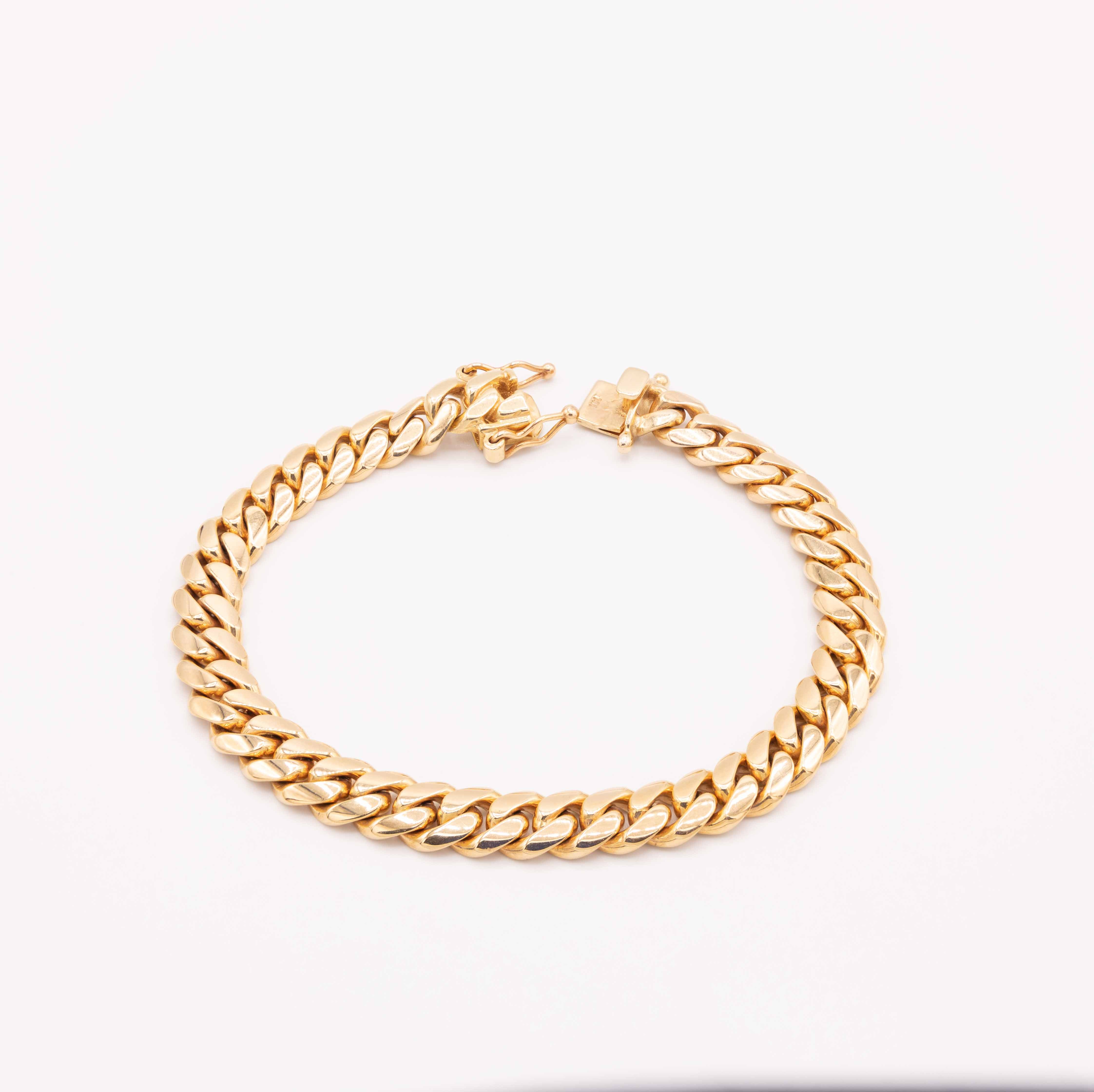 Solid Gold Bracelets – Miami Links