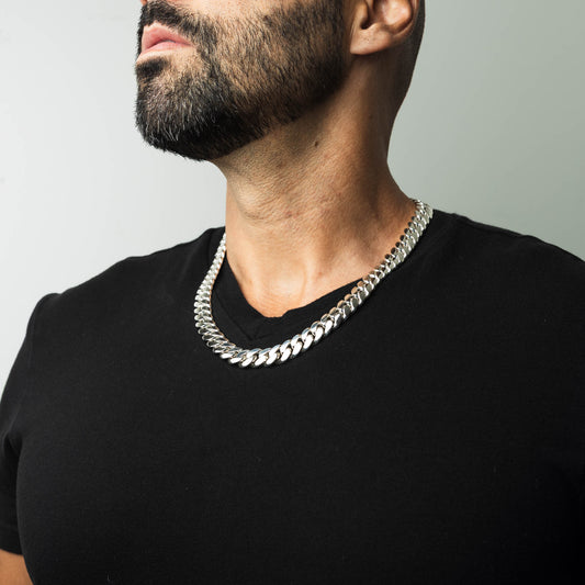 999 Handmade Silver Miami Cuban Chain 12mm