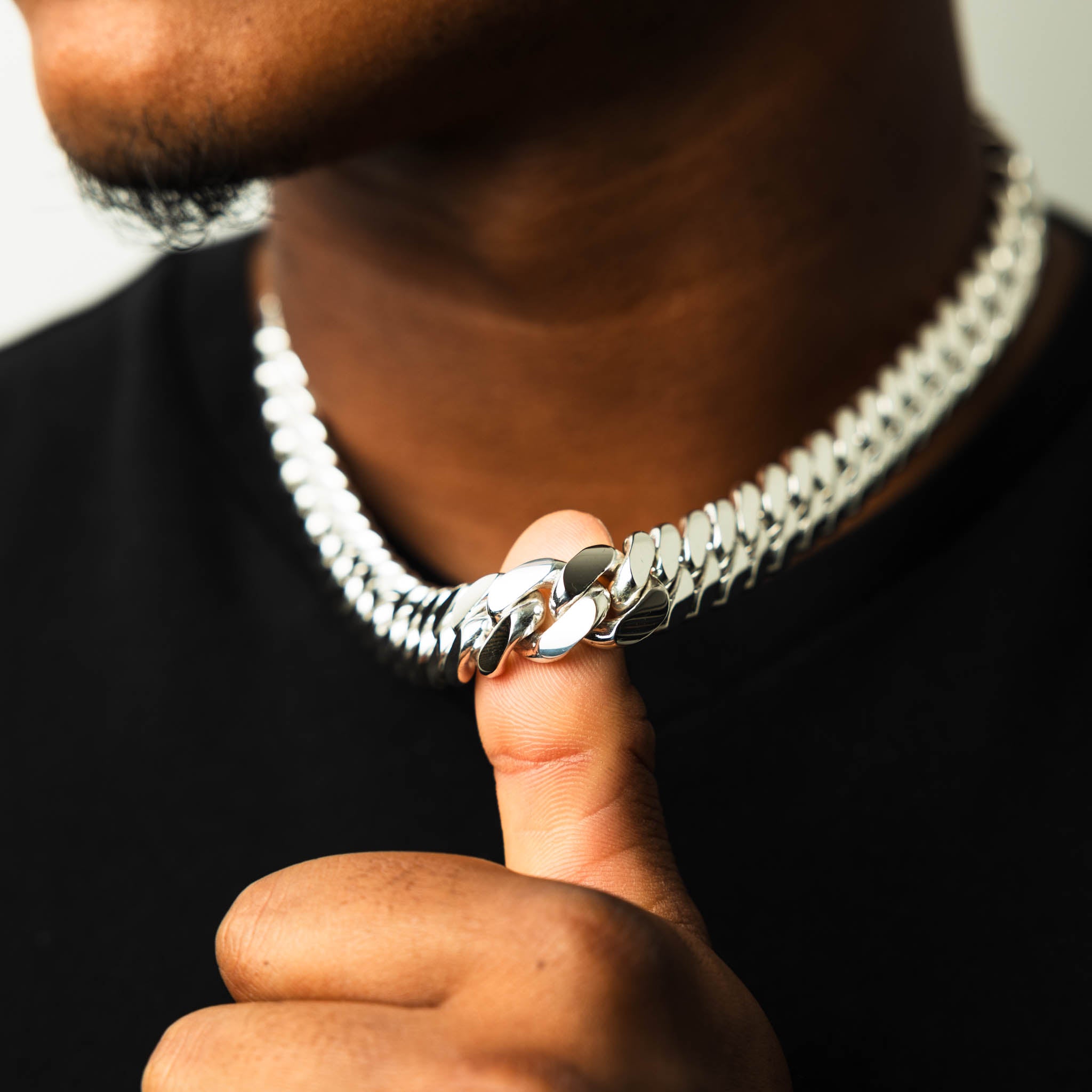 999 Handmade Silver Miami Cuban Chain 15mm – ML