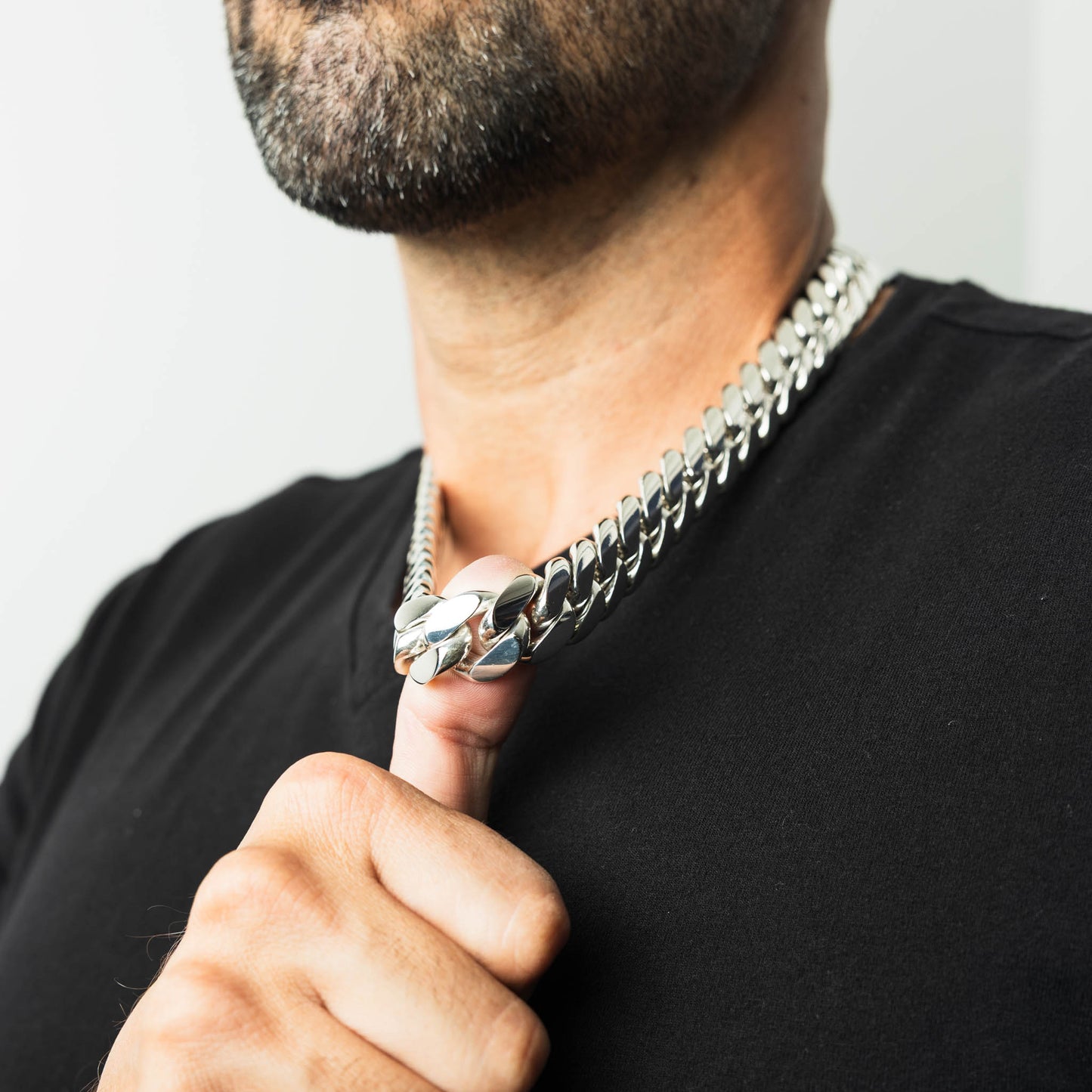 999 Handmade Silver Miami Cuban Chain 18mm