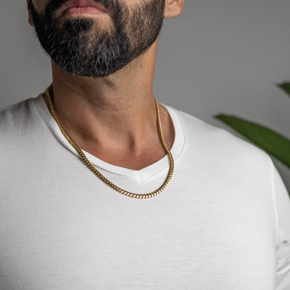 18K Solid Gold Miami Cuban Chain 5mm