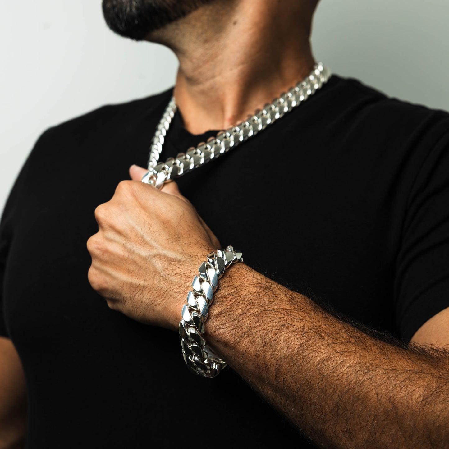 999 Handmade Silver Miami Cuban Bracelet 18mm