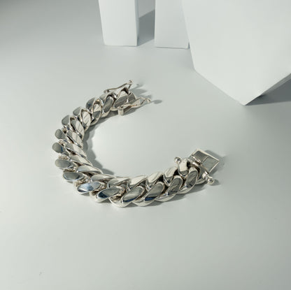 999 Handmade Silver Miami Cuban Bracelet 22mm
