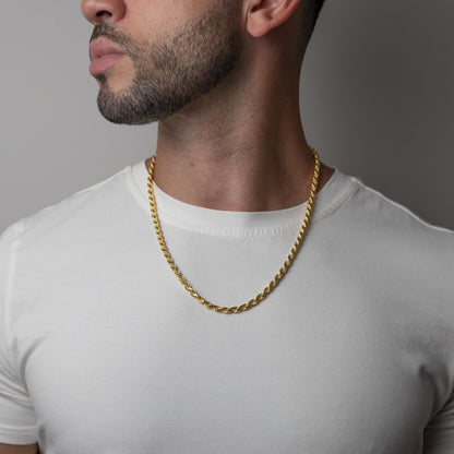 Gold Diamond Cut Rope Chain 5mm – Miami Links