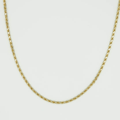 Solid Gold 5mm Diamond Cut Rope