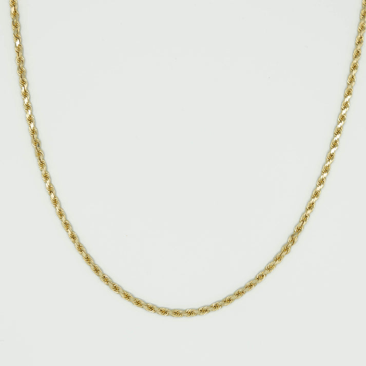 Solid Gold 5mm Diamond Cut Rope – Miami Links