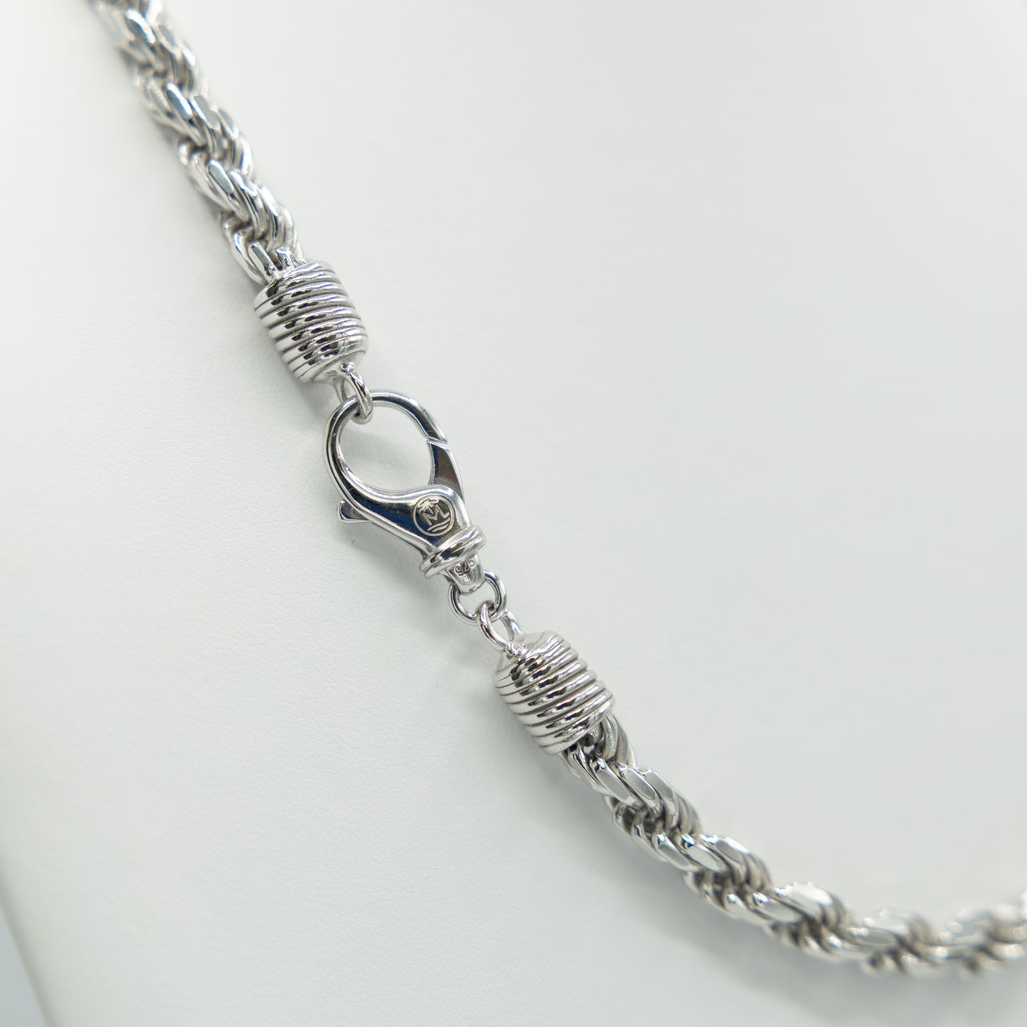 Silver Diamond Cut Rope Chain 7mm