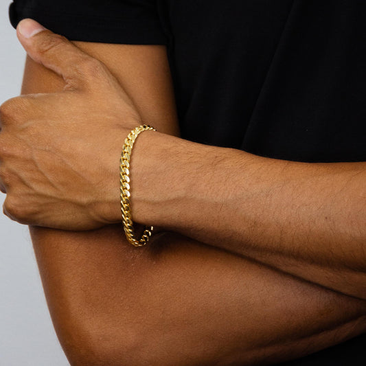 Solid Gold Miami Cuban Bracelet 7mm