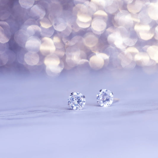 1 cwt. Classic Four Prong Diamond Studs