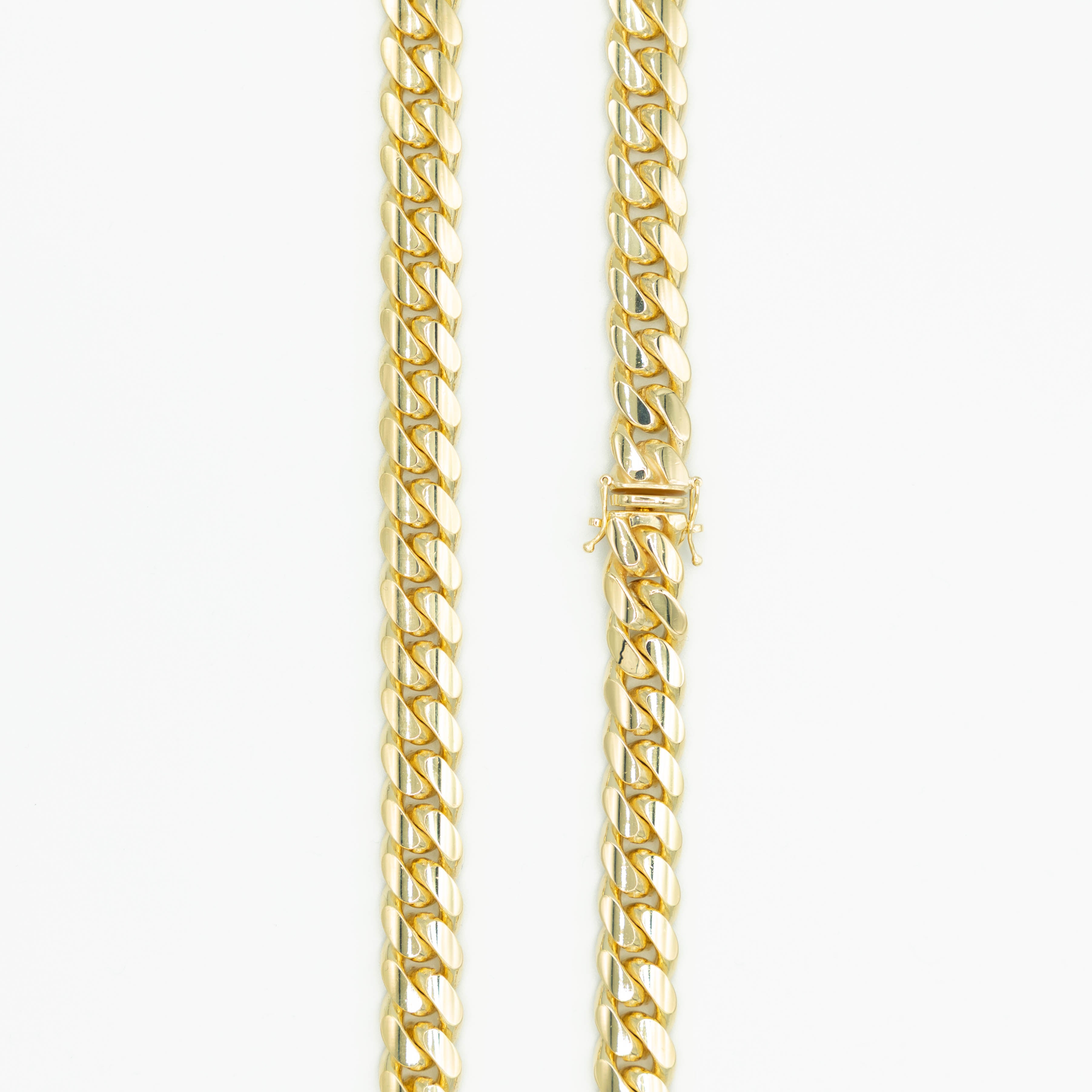 10K ゴールドMiamichain マイアミチェーン Gold Miami Cuban Chain 10mm Heavy – ML