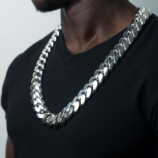 999 Handmade Silver Miami Cuban Kilo Chain 1000g