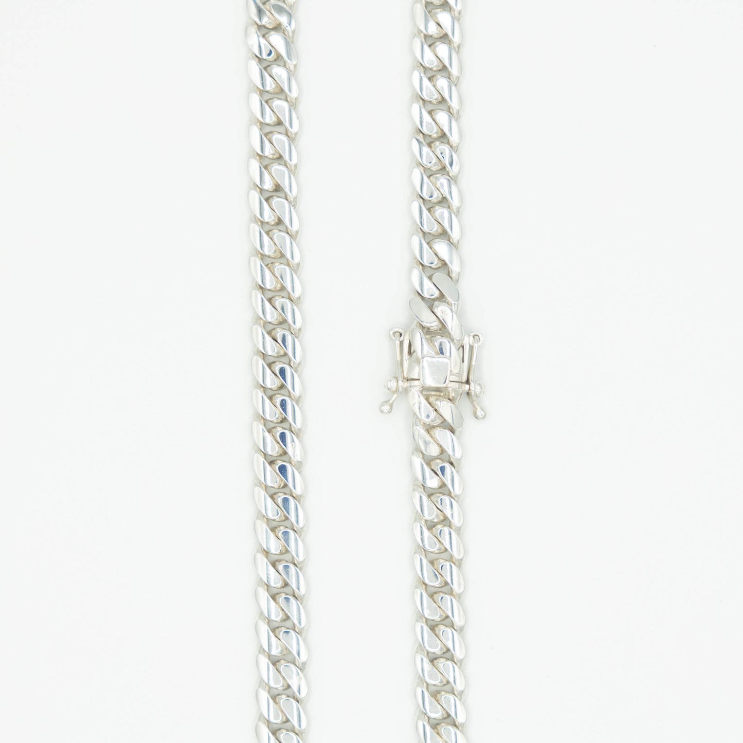 Pure Silver Miami Cuban Chain 10mm