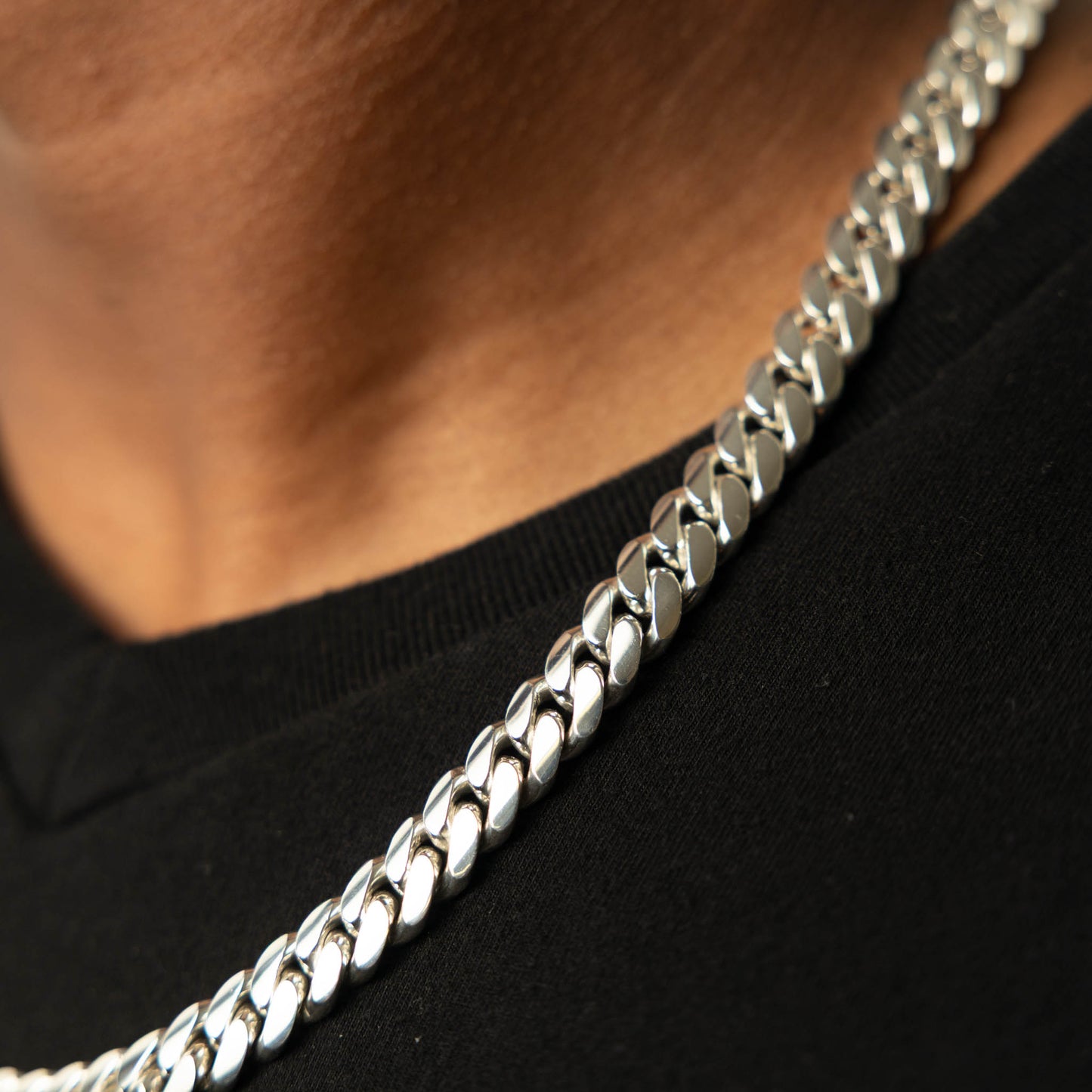 Pure Silver Miami Cuban Chain 10mm