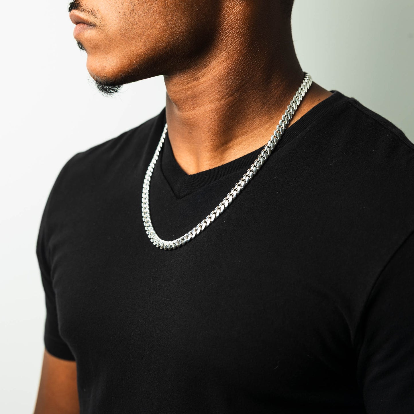 Pure Silver Miami Cuban Chain 8mm