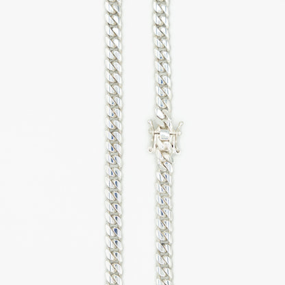 Pure Silver Miami Cuban Chain 8mm