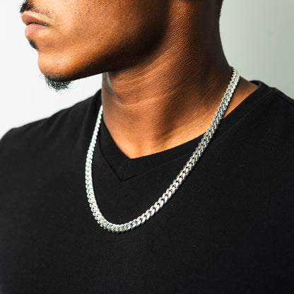 Pure Silver Miami Cuban Chain 8mm