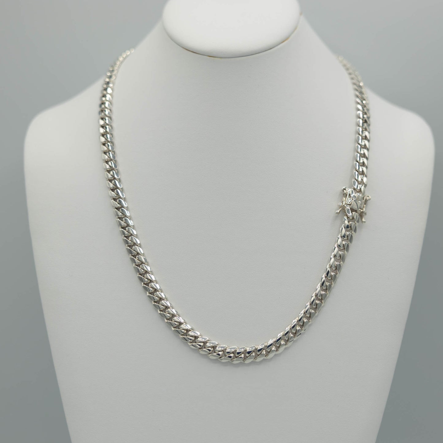 Pure Silver Miami Cuban Chain 8mm