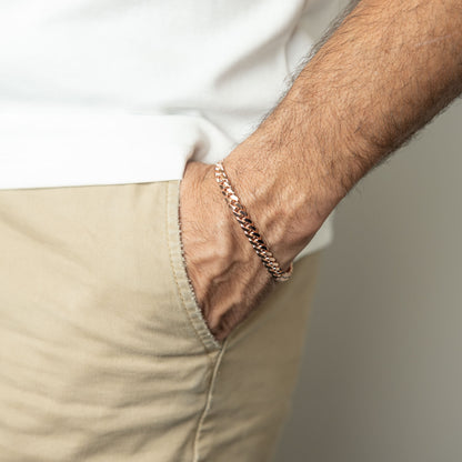 Rose Gold Miami Cuban Bracelet 7mm