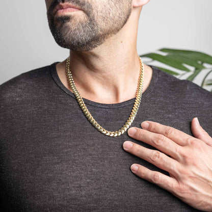 Solid Gold Miami Cuban Chain 9mm