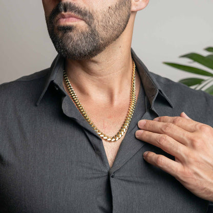 Solid Gold Miami Cuban Chain 9mm