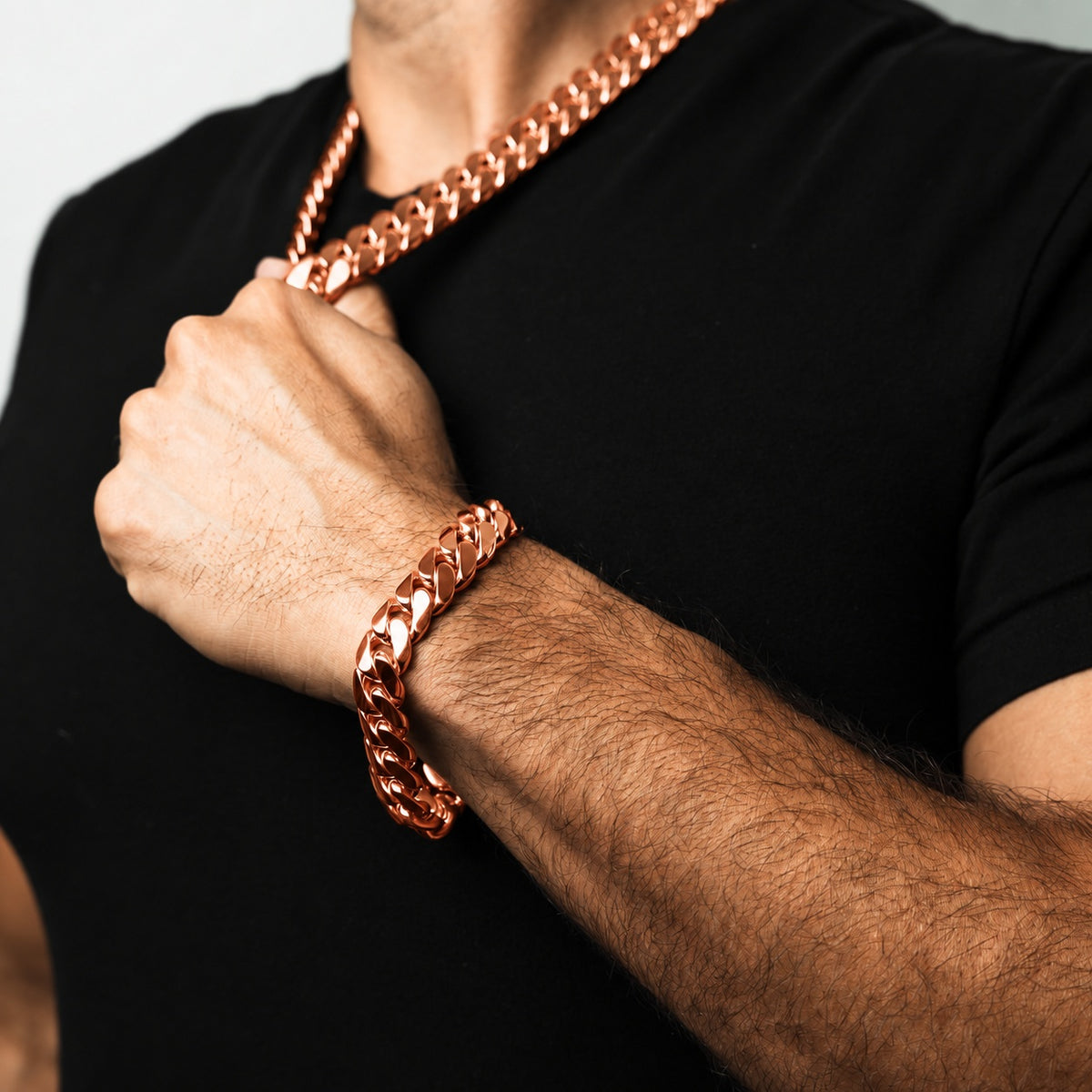 Pure Copper Miami Cuban Bracelet 15mm