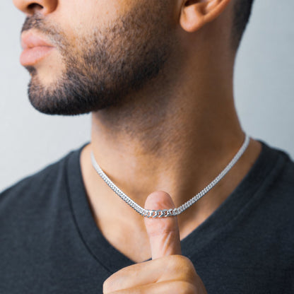 High Polish Silver Miami Cuban Chain 5mm