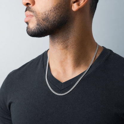 High Polish Silver Miami Cuban Chain 5mm