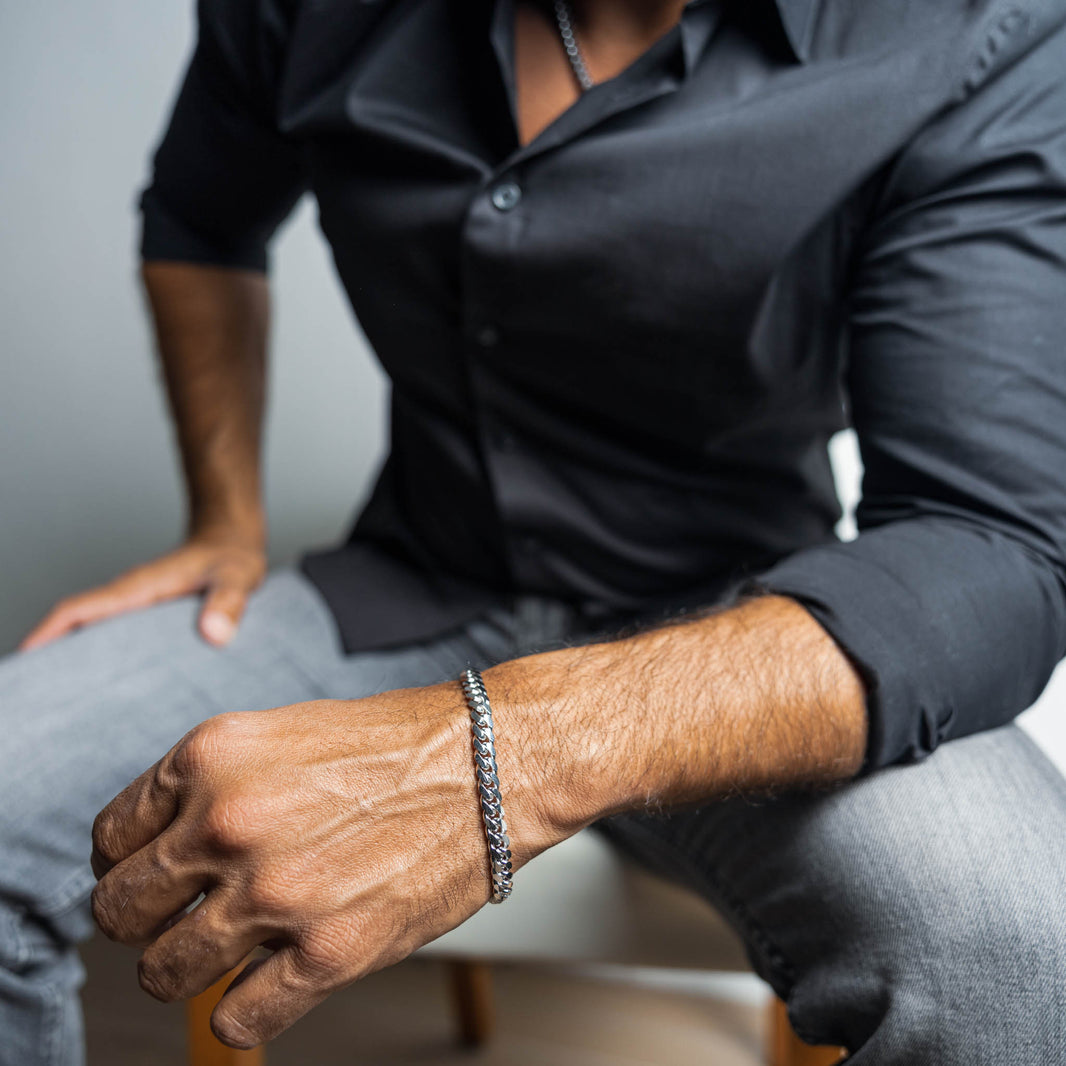 Bracelet homme luxe maillon MIAMI-CUBANO™ | style intemporel et raffinement